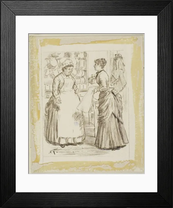 Framed Print : In the Kitchen, n. d. Creator: Charles Samuel Keene Framed Print : In the Kitchen, n. d. Creator: Charles Samuel Keene