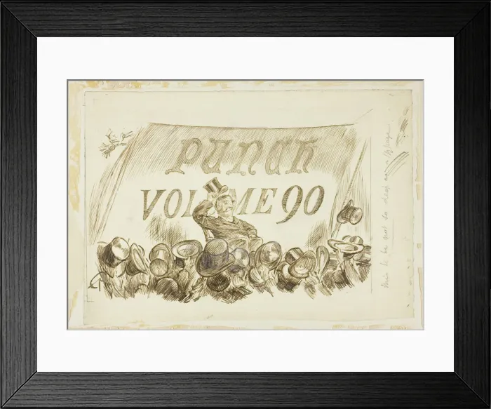 Framed Print : Study for Punch, Volume 90, 1886. Creator: Charles Samuel Keene Framed Print : Study for Punch, Volume 90, 1886. Creator: Charles Samuel Keene