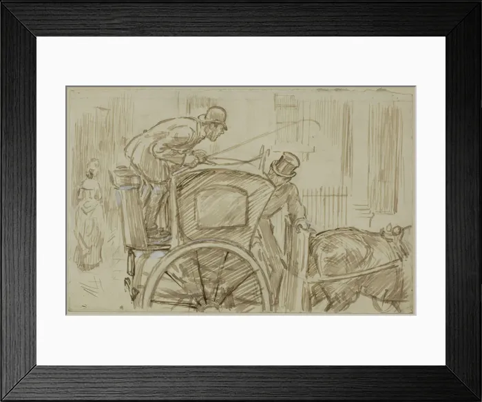 Framed Print : Thrift, 1870 / 91. Creator: Charles Samuel Keene Framed Print : Thrift, 1870 / 91. Creator: Charles Samuel Keene