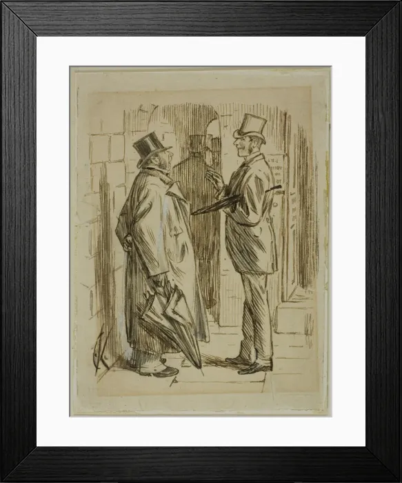 Framed Print : Upon the Mart, 1870 / 91. Creator: Charles Samuel Keene Framed Print : Upon the Mart, 1870 / 91. Creator: Charles Samuel Keene