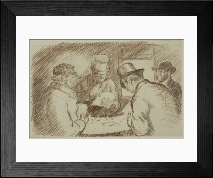 Framed Print : A Game of Cards, 1870 / 91. Creator: Charles Samuel Keene Framed Print : A Game of Cards, 1870 / 91. Creator: Charles Samuel Keene