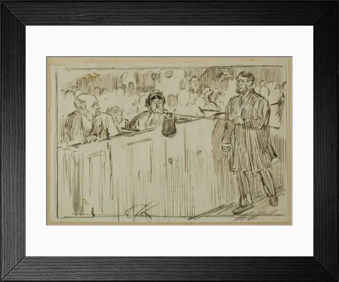 Framed Print : Force of Habit, 1870 / 91. Creator: Charles Samuel Keene Framed Print : Force of Habit, 1870 / 91. Creator: Charles Samuel Keene