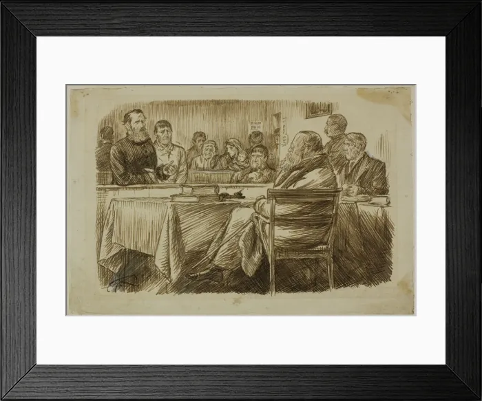 Framed Print : Court Scene, 1870 / 91. Creator: Charles Samuel Keene Framed Print : Court Scene, 1870 / 91. Creator: Charles Samuel Keene