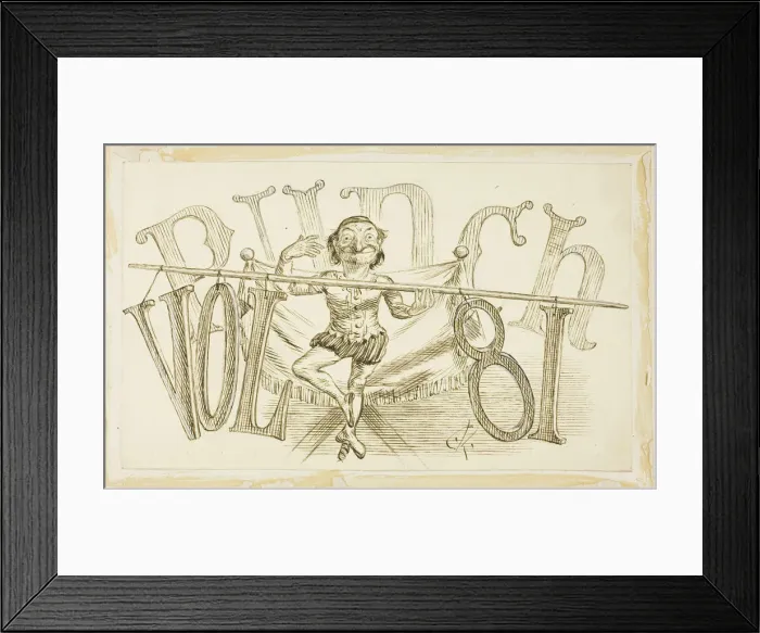 Framed Print : Study for Title Page from Punch, Volume 81, 1881. Creator: Charles Samuel Keene Framed Print : Study for Title Page from Punch, Volume 81, 1881. Creator: Charles Samuel Keene
