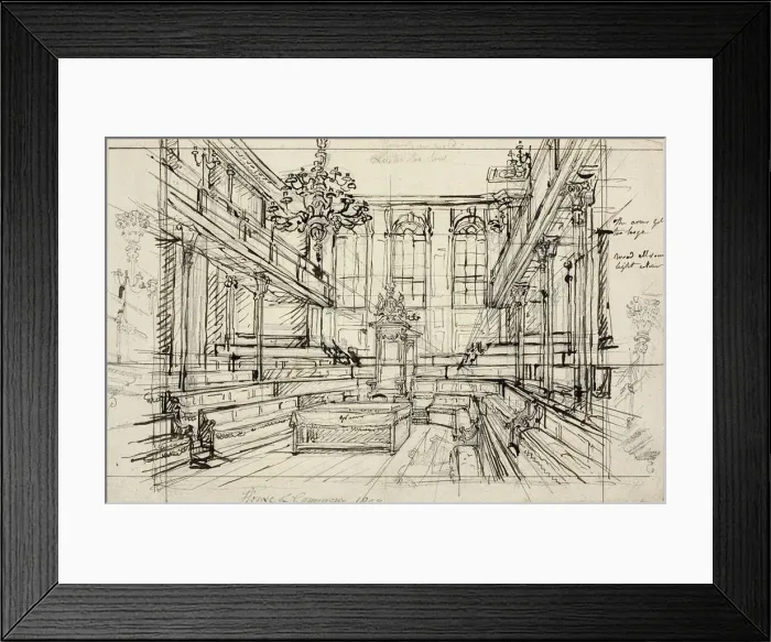 Framed Print : Study for House of Commons, from Microcosm of London, 1807 Framed Print : Study for House of Commons, from Microcosm of London, 1807