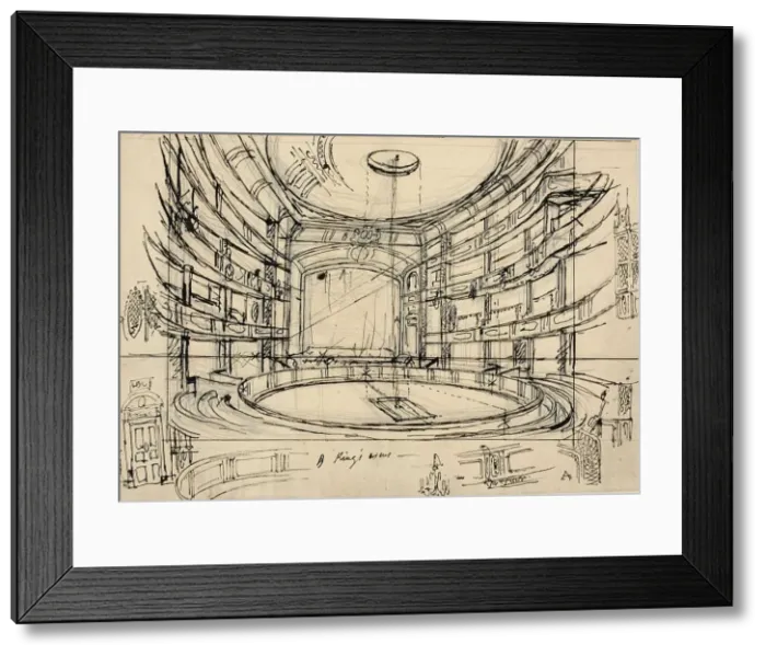 Framed Print : Study for Kings Circus, c. 1809. Creator: Augustus Charles Pugin Framed Print : Study for Kings Circus, c. 1809. Creator: Augustus Charles Pugin