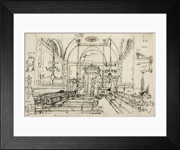 Framed Print : Study for the House of Lords, 1807 (recto); c. 1807 (verso) Framed Print : Study for the House of Lords, 1807 (recto); c. 1807 (verso)