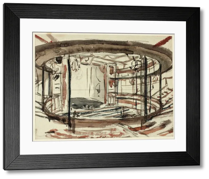 Framed Print : Study for Sadlers Wells Theater, c. 1809. Creator: Augustus Charles Pugin Framed Print : Study for Sadlers Wells Theater, c. 1809. Creator: Augustus Charles Pugin