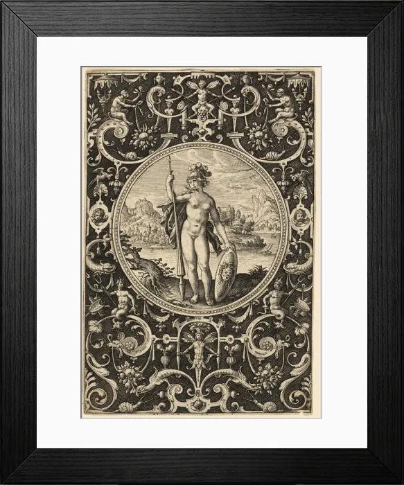 Framed Print : Minerva, n. d. Creator: Adriaen Collaert Framed Print : Minerva, n. d. Creator: Adriaen Collaert