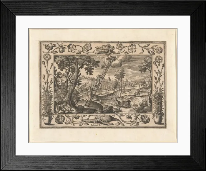 Framed Print : Jacobs Dream, from Landscapes with Old and New Testament Scenes and Hunting Scenes, 1584 Framed Print : Jacobs Dream, from Landscapes with Old and New Testament Scenes and Hunting Scenes, 1584