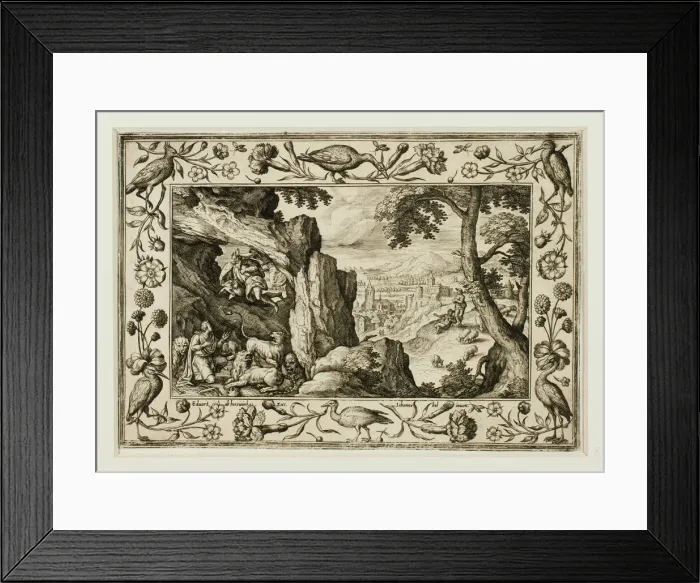 Framed Print : Daniel in the Lions Den, from Landscapes with Old and New Testament Scenes Framed Print : Daniel in the Lions Den, from Landscapes with Old and New Testament Scenes