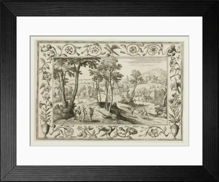 Framed Print : The Journey to Emmaus, from Landscapes with Old and New Testament Scenes Framed Print : The Journey to Emmaus, from Landscapes with Old and New Testament Scenes