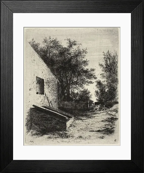 Framed Print : Plate six, from Radierversuche, 1843, published 1844. Creator: Adolph Menzel Framed Print : Plate six, from Radierversuche, 1843, published 1844. Creator: Adolph Menzel