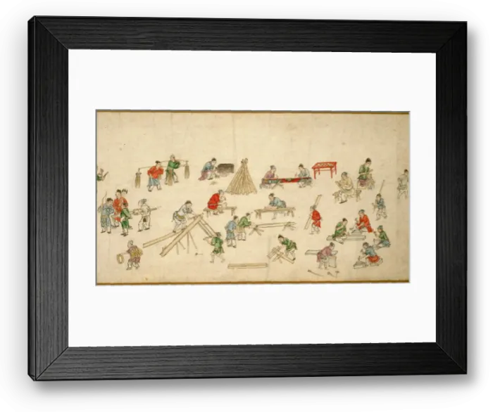 Framed Print : Street Scenes in Times of Peace, Yuan dynasty (1279-1368), 14th century. Creator: Zhu Yu Framed Print : Street Scenes in Times of Peace, Yuan dynasty (1279-1368), 14th century. Creator: Zhu Yu