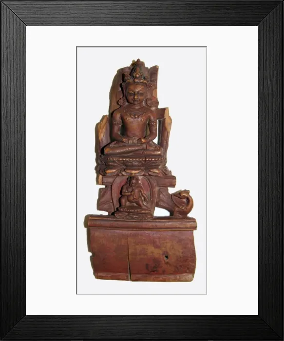 Framed Print : Fragment Depicting a Tathagata, 12th century. Creator: Unknown Framed Print : Fragment Depicting a Tathagata, 12th century. Creator: Unknown