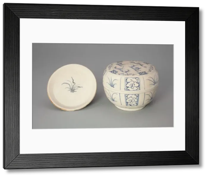 Framed Print : Covered Box with Plant and Cloud Motif, Late 15th / early 16th century. Creator: Unknown Framed Print : Covered Box with Plant and Cloud Motif, Late 15th / early 16th century. Creator: Unknown