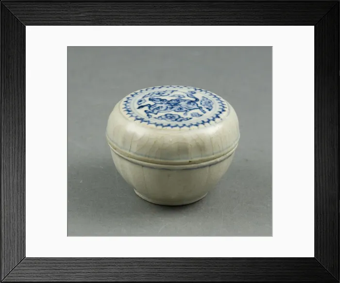 Framed Print : Miniature Covered Box with Animal and Cloud Motif, 15th century. Creator: Unknown Framed Print : Miniature Covered Box with Animal and Cloud Motif, 15th century. Creator: Unknown