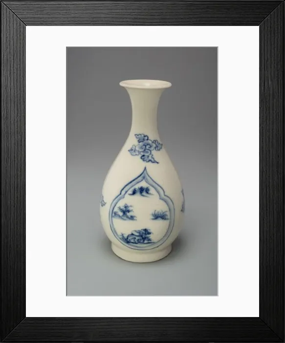 Framed Print : Pear-Shaped (Yuhuchun) Bottle with Everted Lip, Late 15th / early 16th century Framed Print : Pear-Shaped (Yuhuchun) Bottle with Everted Lip, Late 15th / early 16th century