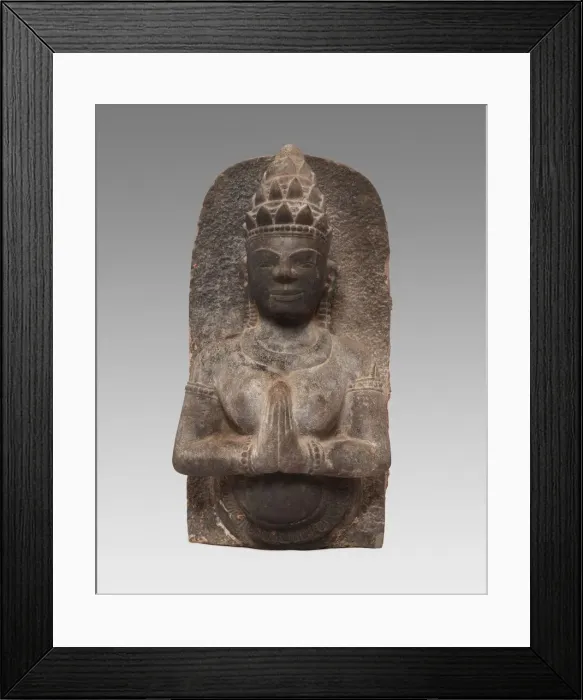 Framed Print : Celestial Beauty (Apsara) in Adoration, Champa period, about 1100. Creator: Unknown Framed Print : Celestial Beauty (Apsara) in Adoration, Champa period, about 1100. Creator: Unknown