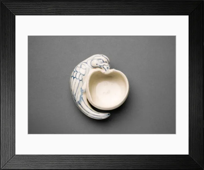 Framed Print : Bowl with Relief Parrot, 15th century. Creator: Unknown Framed Print : Bowl with Relief Parrot, 15th century. Creator: Unknown