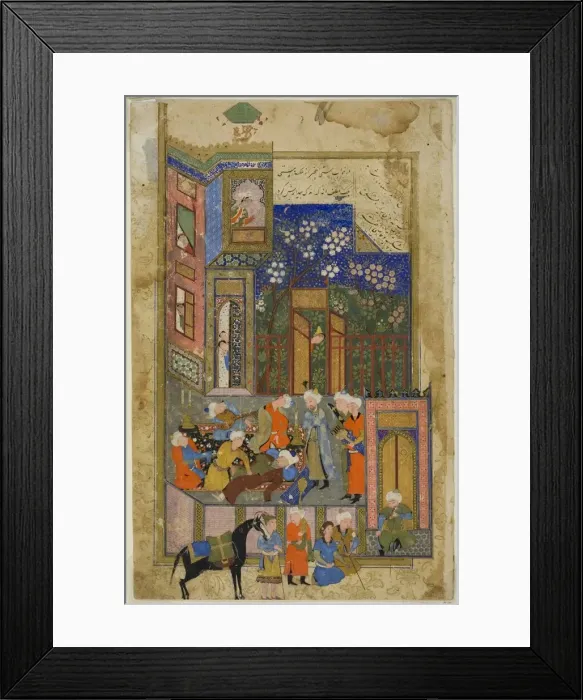 Framed Print : Judge (Qazi) of Hamadan in a Drunken State, a scene from the Gulistan of Sa di Framed Print : Judge (Qazi) of Hamadan in a Drunken State, a scene from the Gulistan of Sa di