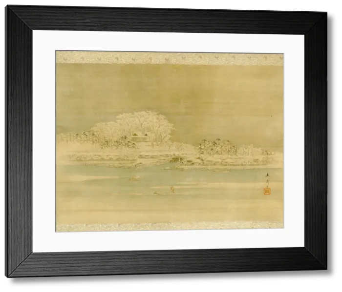 Framed Print : Matsuchiyama on the Sumida River, Edo period, 1856. Creator: Ando Hiroshige Framed Print : Matsuchiyama on the Sumida River, Edo period, 1856. Creator: Ando Hiroshige