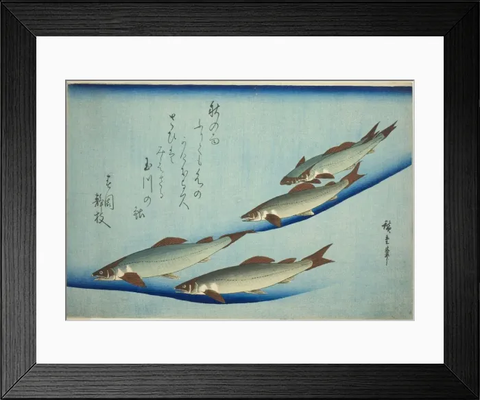 Framed Print : River trout, c. 1832 / 44. Creator: Ando Hiroshige Framed Print : River trout, c. 1832 / 44. Creator: Ando Hiroshige