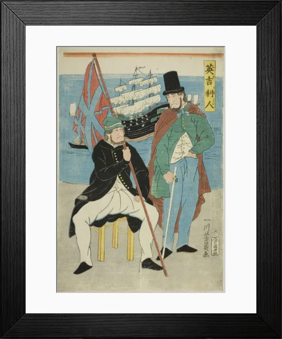 Framed Print : Englishmen (Igirisujin), 1861. Creator: Yoshikazu Framed Print : Englishmen (Igirisujin), 1861. Creator: Yoshikazu