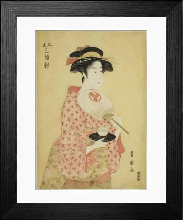 Framed Print : Takashima Ohisa, from the series A Fashionable Set of Three (Furyu sanpuku tsui) Framed Print : Takashima Ohisa, from the series A Fashionable Set of Three (Furyu sanpuku tsui)