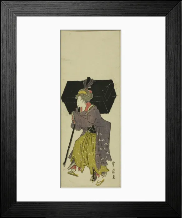 Framed Print : Parody of a daimyo procession, c. 1805 / 07. Creator: Utagawa Toyohiro Framed Print : Parody of a daimyo procession, c. 1805 / 07. Creator: Utagawa Toyohiro