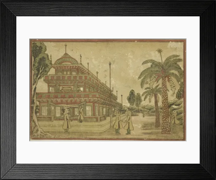 Framed Print : Newly Published Dutch Perspective View: The Tomb of King Mausolus in Asia, c. 1824  /  25