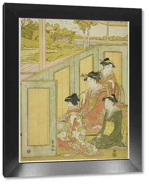 Ladies behind screen in a daimyos mansion, n. d. Creator: Utagawa Toyokuni I
