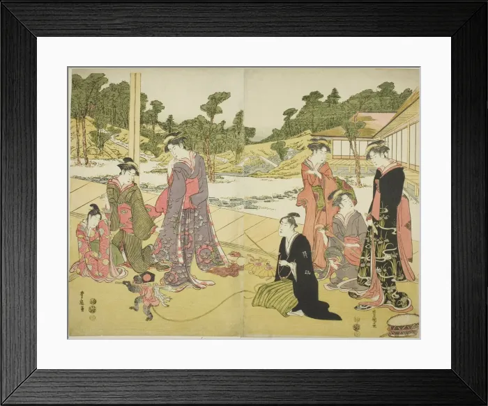 Framed Print : The Young Monkey Showman (Wakashu sarumawashi), n. d. Creator: Utagawa Toyokuni I Framed Print : The Young Monkey Showman (Wakashu sarumawashi), n. d. Creator: Utagawa Toyokuni I