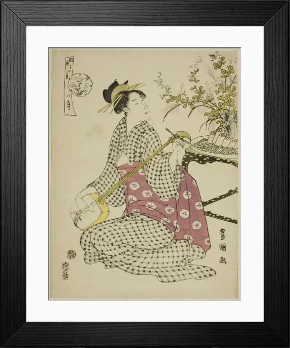 Framed Print : The Eighth Month (Hachi gatsu), from the series Fashionable Twelve Months (Furyu) Framed Print : The Eighth Month (Hachi gatsu), from the series Fashionable Twelve Months (Furyu)