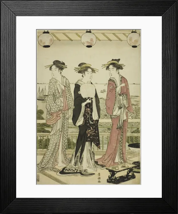 Framed Print : Four Seasons in the South - Summer View (Minami shiki natsu no kei), c. 1789 / 93 Framed Print : Four Seasons in the South - Summer View (Minami shiki natsu no kei), c. 1789 / 93