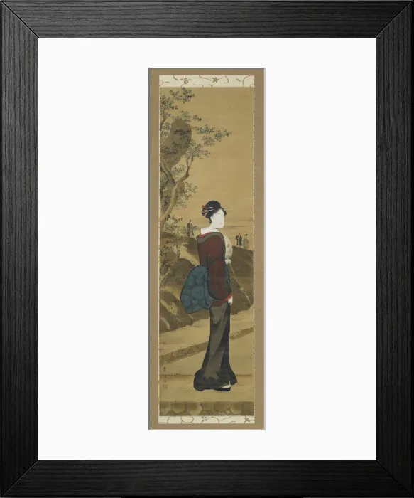 Framed Print : Beauty at the Mimeguri Shrine, Edo period, Bunka era c. 1804 / 18 Framed Print : Beauty at the Mimeguri Shrine, Edo period, Bunka era c. 1804 / 18