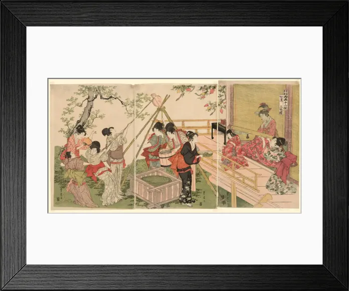 Framed Print : The Seventh Month, from the series The Twelve Months by Two Artists (Ryoga juni ko), n. d Framed Print : The Seventh Month, from the series The Twelve Months by Two Artists (Ryoga juni ko), n. d