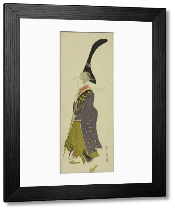 Framed Print : Parody of a daimyo procession, c. 1805 / 07. Creator: Utagawa Toyohiro Framed Print : Parody of a daimyo procession, c. 1805 / 07. Creator: Utagawa Toyohiro