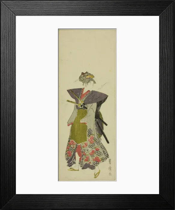 Framed Print : Parody of a daimyo procession, c. 1805 / 07. Creator: Utagawa Toyohiro Framed Print : Parody of a daimyo procession, c. 1805 / 07. Creator: Utagawa Toyohiro