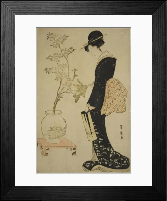 Framed Print : Viewing Ikebana, c. 1802. Creator: Utagawa Toyohiro Framed Print : Viewing Ikebana, c. 1802. Creator: Utagawa Toyohiro