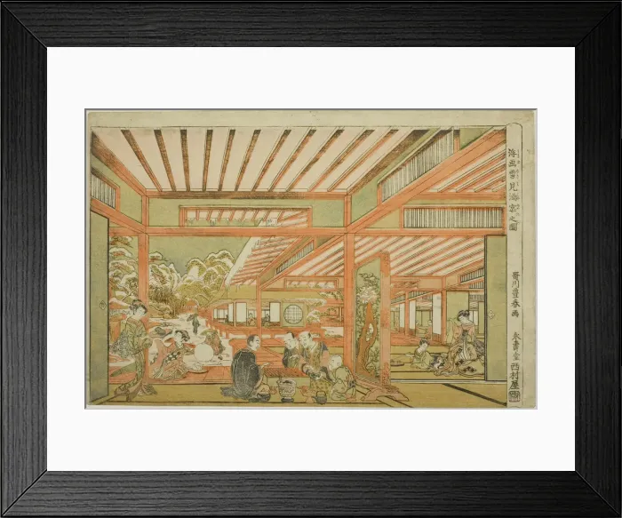 Framed Print : Snow-Viewing Entertainment, c. 1771. Creator: Utagawa Toyoharu Framed Print : Snow-Viewing Entertainment, c. 1771. Creator: Utagawa Toyoharu