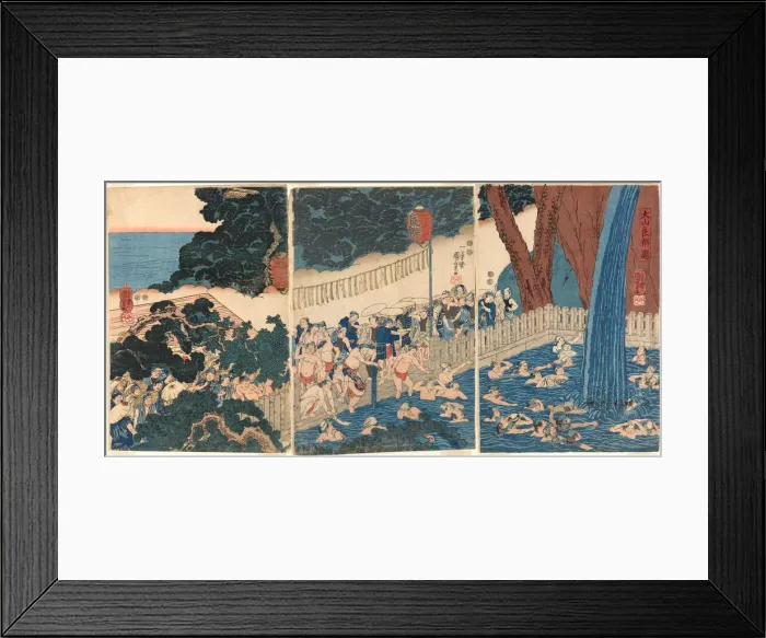 Framed Print : Roben Waterfall at Mount Oyama (Oyama Roben no taki), c. 1818 / 20 Framed Print : Roben Waterfall at Mount Oyama (Oyama Roben no taki), c. 1818 / 20