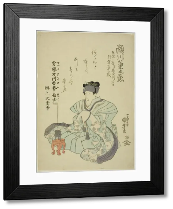Framed Print : Memorial Portrait of the Actor Segawa Kikunojo V, 1832. Creator: Utagawa Kuniyoshi Framed Print : Memorial Portrait of the Actor Segawa Kikunojo V, 1832. Creator: Utagawa Kuniyoshi