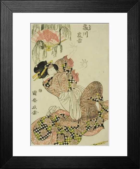 Framed Print : The actor Fujikawa Tomokichi II as Okaru, wife of Kanpei, early 19th century Framed Print : The actor Fujikawa Tomokichi II as Okaru, wife of Kanpei, early 19th century