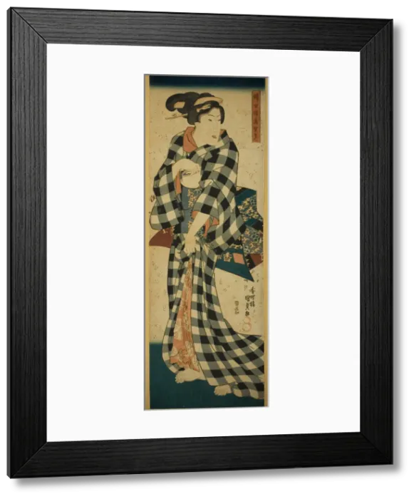 Framed Print : Image of a Japanese Woman (Fujo Yamato sugata), c. 1830 / 35. Creator: Utagawa Kunisada Framed Print : Image of a Japanese Woman (Fujo Yamato sugata), c. 1830 / 35. Creator: Utagawa Kunisada