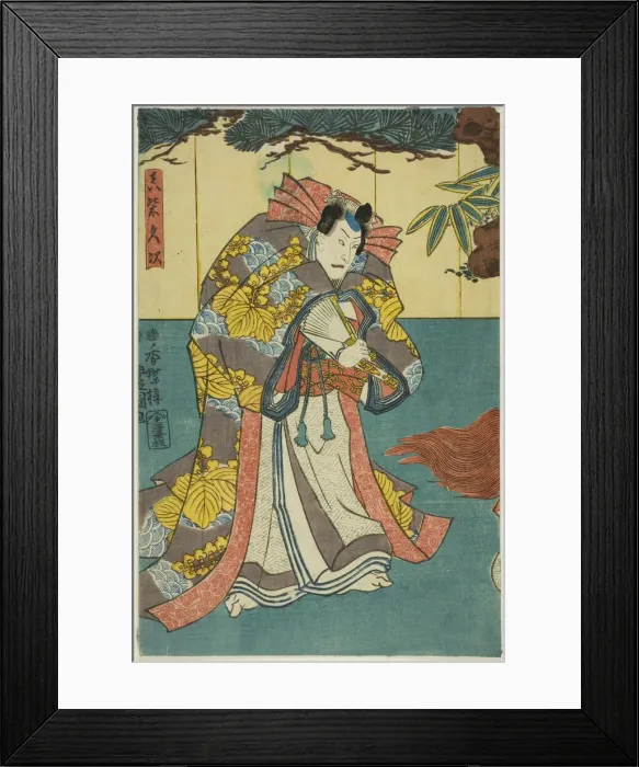 Framed Print : The actor Ichikawa Danjuro VIII as Mashiba Hisatsugu, 1851. Creator: Utagawa Kunisada Framed Print : The actor Ichikawa Danjuro VIII as Mashiba Hisatsugu, 1851. Creator: Utagawa Kunisada