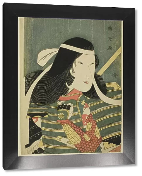 Iwai Kumesaburo in the Role of Lady Tomoe, 1797. Creator: Utagawa Kunimasa