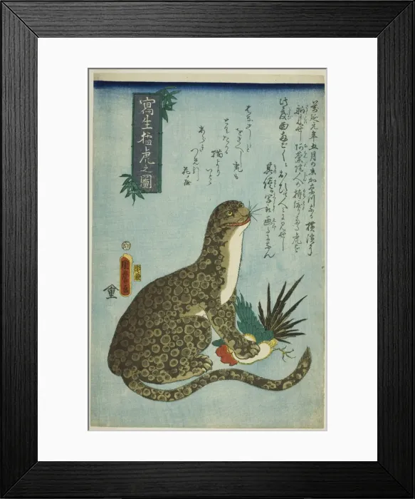 Framed Print : Picture of a Ferocious Tiger Drawn from Life (Shasei moko no zu), 1860 Framed Print : Picture of a Ferocious Tiger Drawn from Life (Shasei moko no zu), 1860