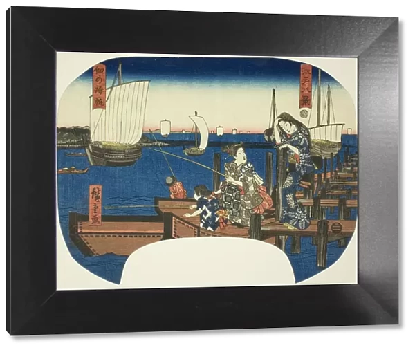 Returning Sails at Tsukuda (Tsukuda no kihan), from the series 'Eight Views of Edo... c.1844 / 46. Creator: Ando Hiroshige. Returning Sails at Tsukuda (Tsukuda no kihan), from the series 'Eight Views of Edo... c.1844 / 46. Creator: Ando Hiroshige