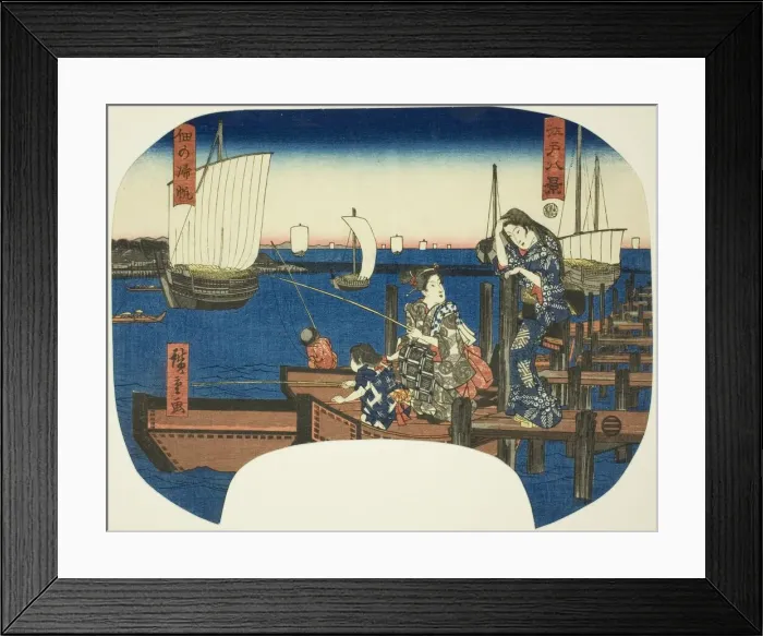 Framed Print : Returning Sails at Tsukuda (Tsukuda no kihan), from the series Eight Views of Edo... c.1844 / 46. Creator: Ando Hiroshige. Returning Sails at Tsukuda (Tsukuda no kihan), from the series Eight Views of Edo... c.1844 / 46. Creator: Ando Hiroshige Framed Print : Returning Sails at Tsukuda (Tsukuda no kihan), from the series Eight Views of Edo... c.1844 / 46. Creator: Ando Hiroshige. Returning Sails at Tsukuda (Tsukuda no kihan), from the series Eight Views of Edo... c.1844 / 46. Creator: Ando Hiroshige